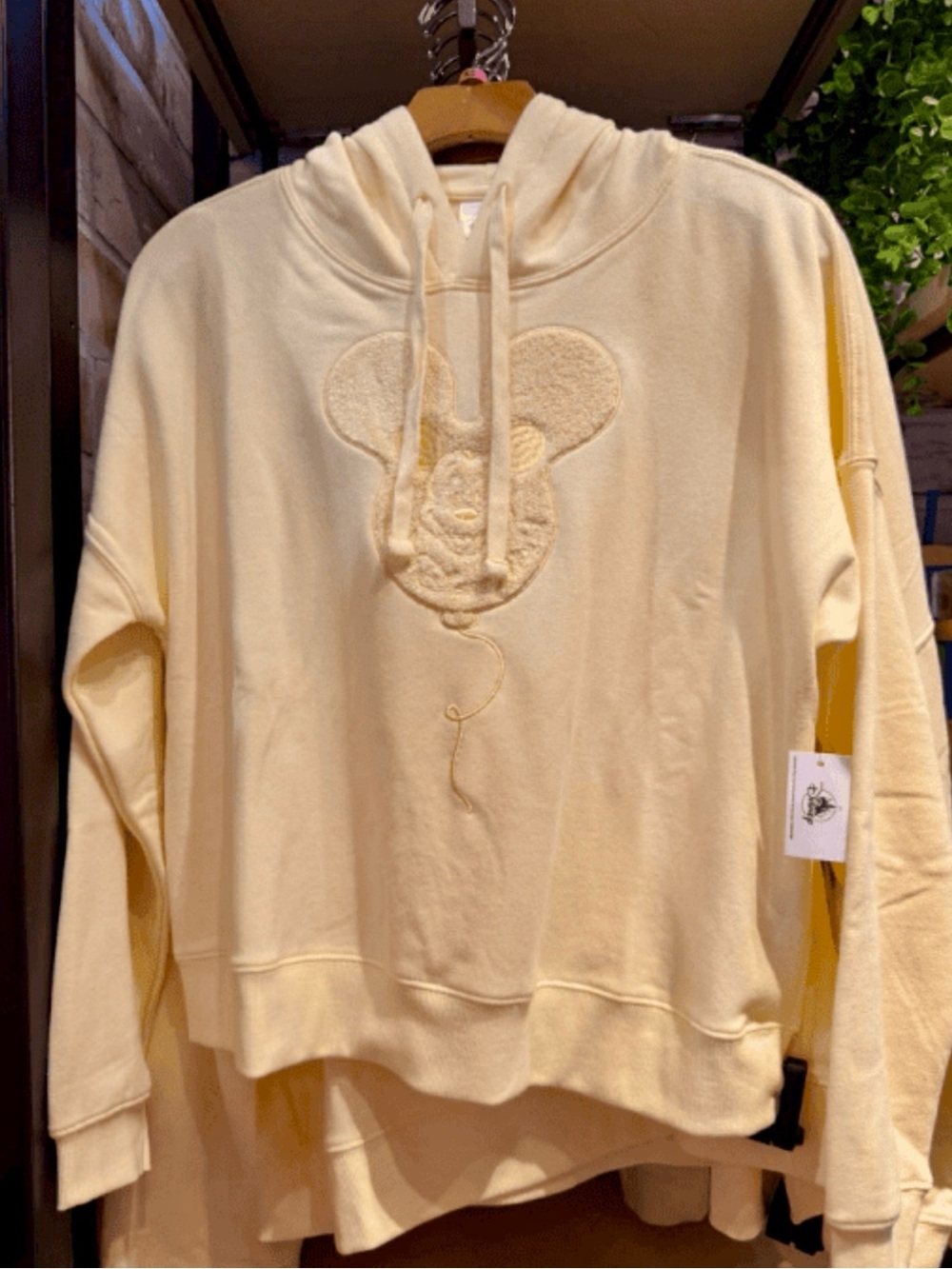 Women’s Disney Yellow Mickey Balloon Hoodie Sweatshirt - NWT